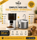 TailsPetStore  SmartPaws Feeder & Drinker Combo - Effortless Pet Care